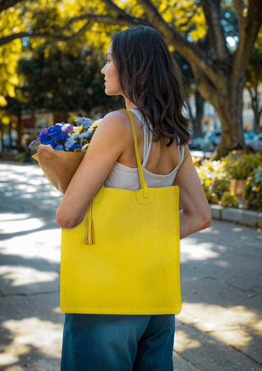 Bowie Book Shop Tote - Canary Yellow