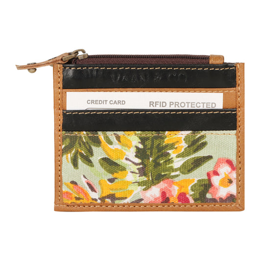 Lee 6-Slot CC Wallet w/ Zippered Pouch - Summer Jungle