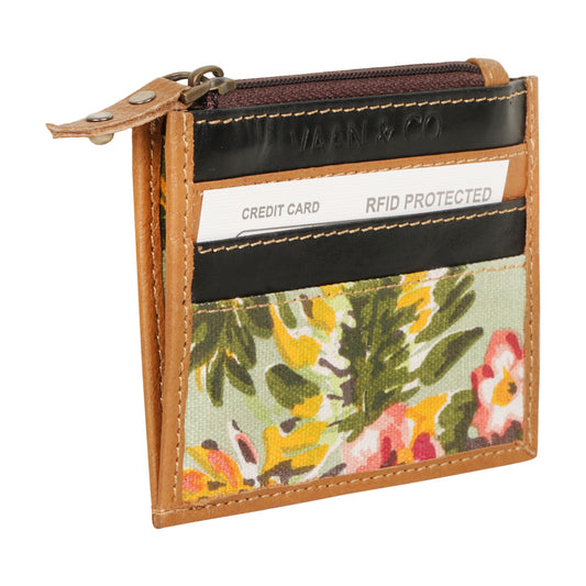 Lee 6-Slot CC Wallet w/ Zippered Pouch - Summer Jungle