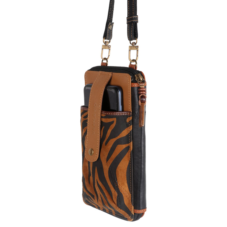 Prism Tiger Cellphone Crossbody Wallet