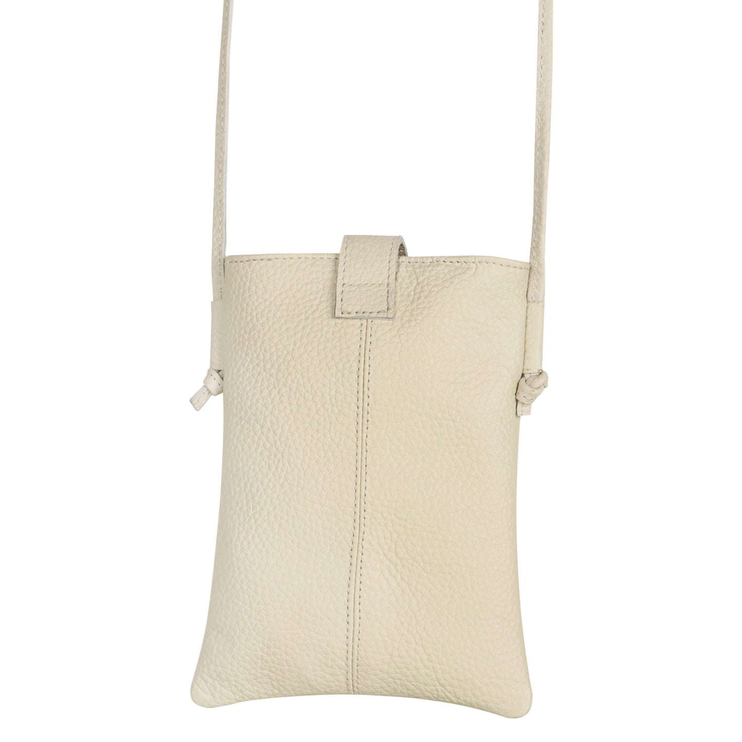 Jennie Small crossbody bag w/ slim strap closure & tassel - Cream White