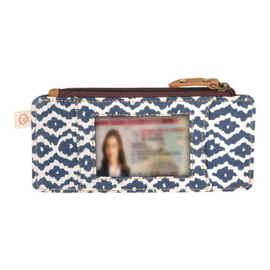 Dani 7-Slot CC Wallet w/ ID Pocket - Blue Breeze