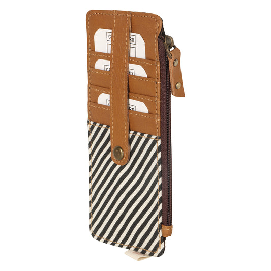 Dani 7-Slot CC Wallet w/ ID Pocket - Striped