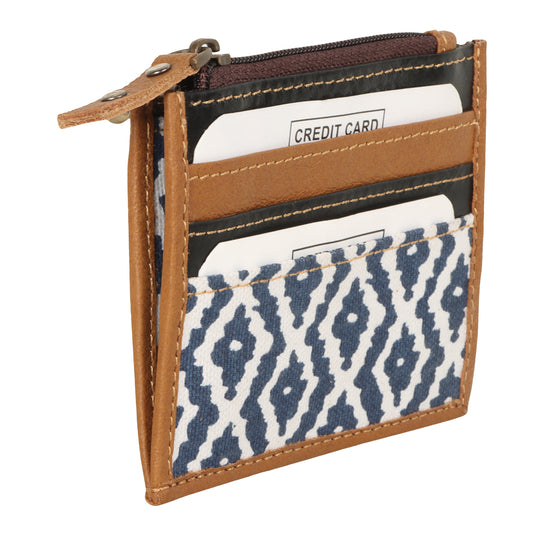 Lee 6-Slot CC Wallet w/ Zippered Pouch - Blue Breeze