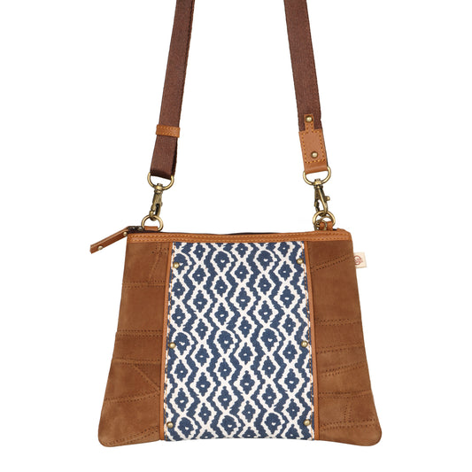 Noa Angled Crossbody Bag - Blue Breeze