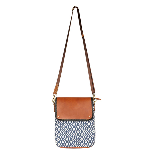 Cavalier Crossbody w/ Top Closure - Blue Breeze
