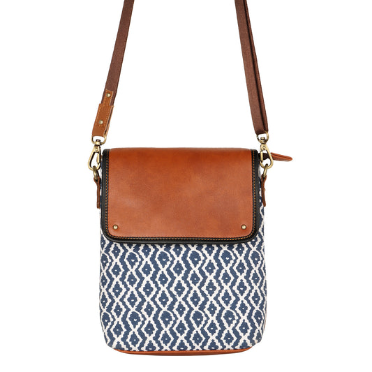 Cavalier Crossbody w/ Top Closure - Blue Breeze