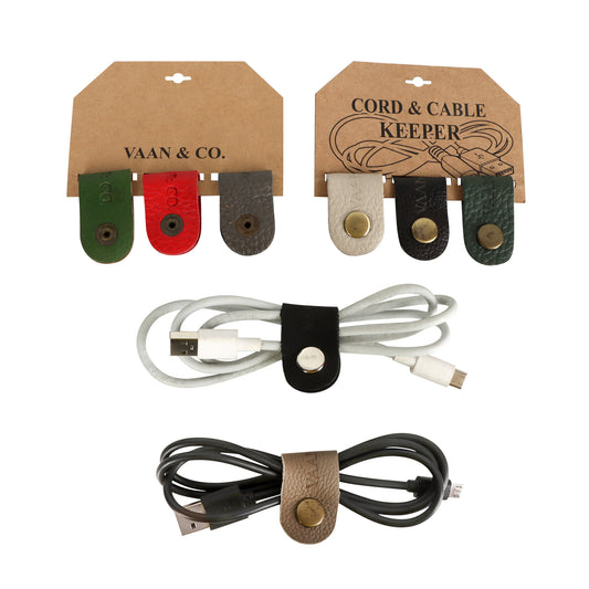 Leather Wire Organizers - Multicolor