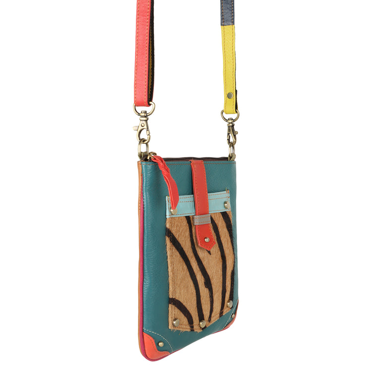 Colorful Small Crossbody Brisk Front Pocket Print