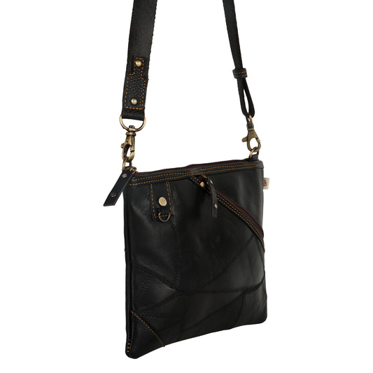 VAAN & CO. - Grayson Wide Crossbody with Front Pocket in Black