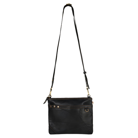 VAAN & CO. - Brook Wide Crossbody Bag in Black