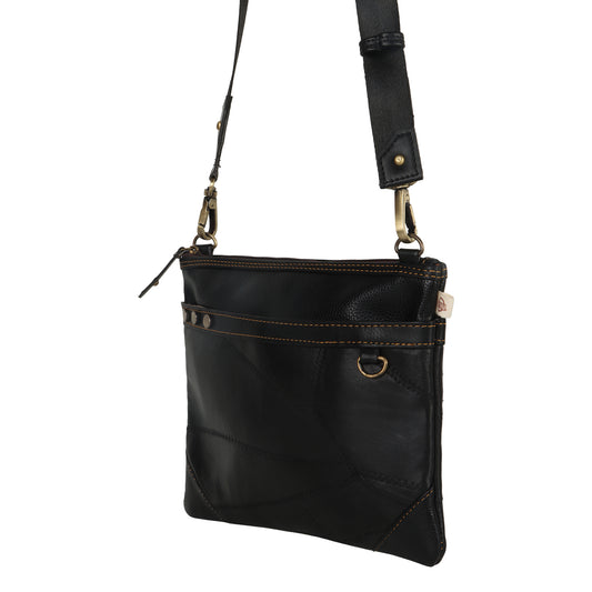 VAAN & CO. - Brook Wide Crossbody Bag in Black