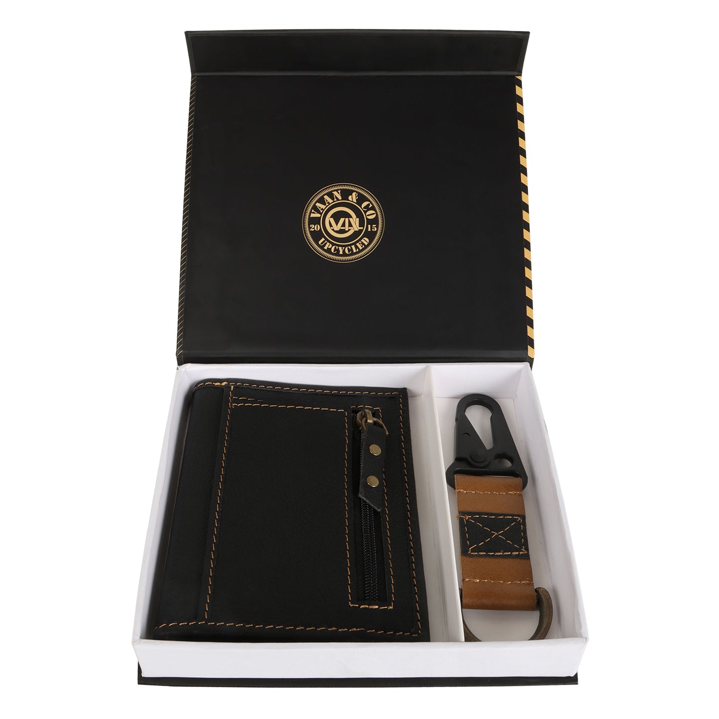 Mens Wallet 2 PC Gift Box Bk