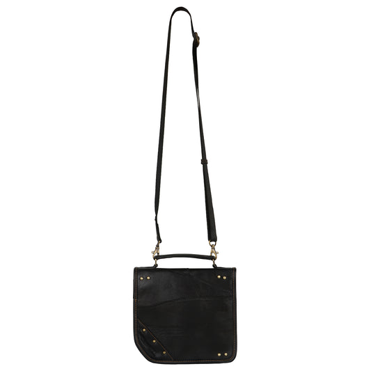 VAAN & CO. - Casey Small Crossbody Bag with Front Flap in Black