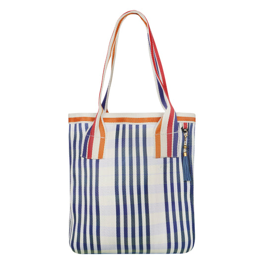 Liana Recyled Nylon Shoulder Bag - Fair Wind Wh/Bl