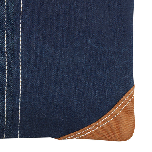 Erica Denim Wristlet W/ Brown Accents