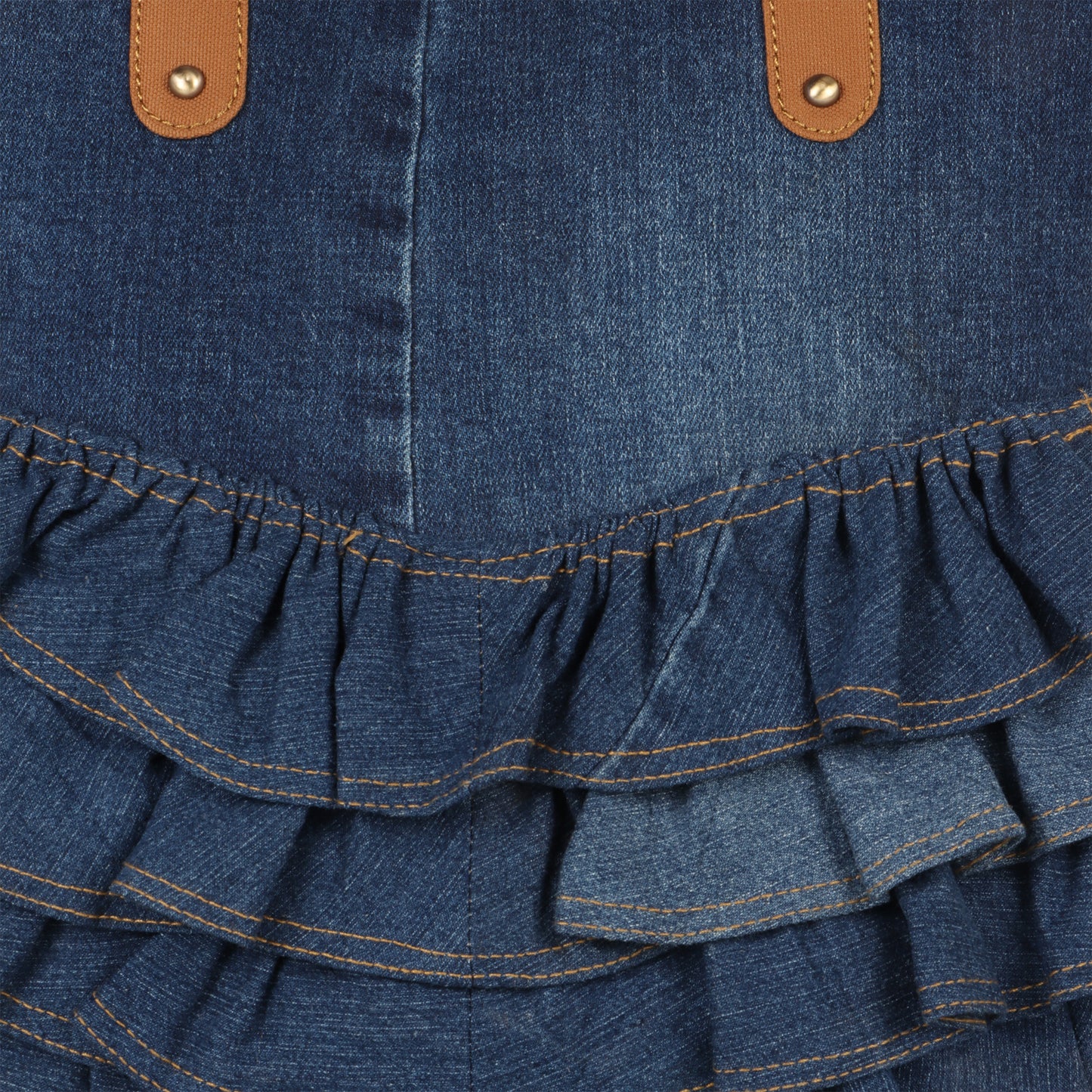 Abby Denim Frill Shoulder Bag