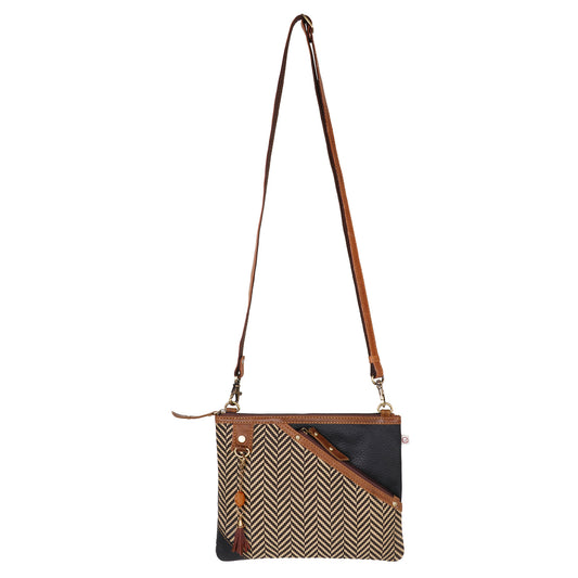 Grayson Herringbone Crossbody Bag