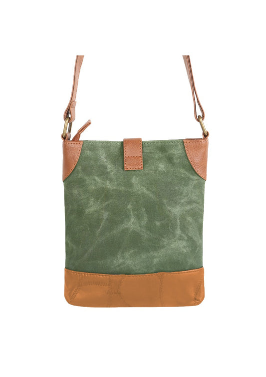 Ridge Waxed Canvas Crossbody Bag