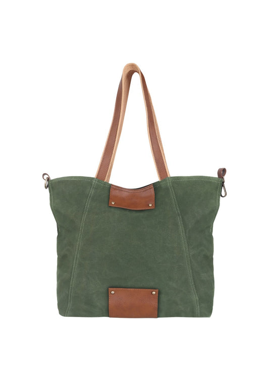 Cedar Waxed Canvas Tote Bag