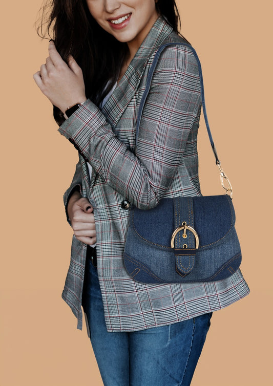 Deanna Denim Shoulder Bag