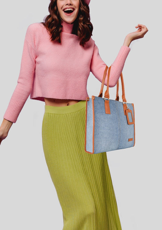 Madi Denim Shoulder Bag