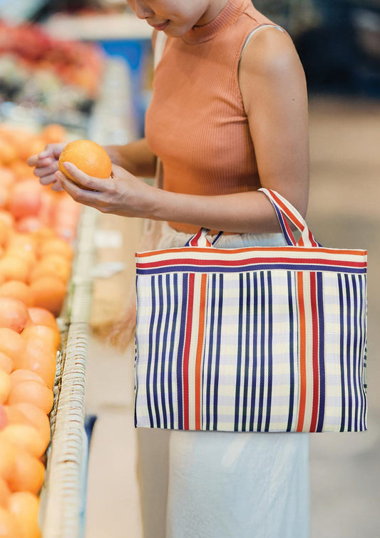 Isla Recyled Nylon XL Shopper Tote - Fair Wind Wh/Bl