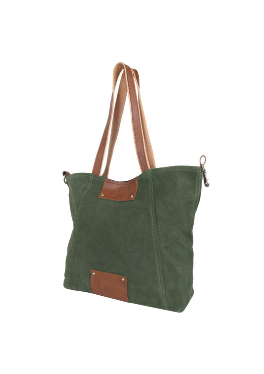 Cedar Waxed Canvas Tote Bag