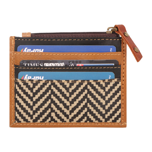 Credit Card Coin Wallet Herringbone