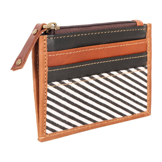 Small Card Wallet - Black Stripe