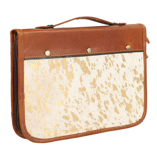 Bible Cover White Hairon Medium